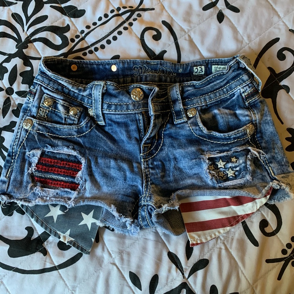 Miss Me American Flag Shorts